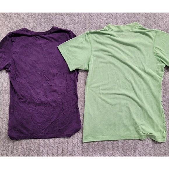 Under Armour HeatGear Womens Large Shirt Nike Slim Fit Oh Yes I Did‎ Purple - Picture 13 of 15